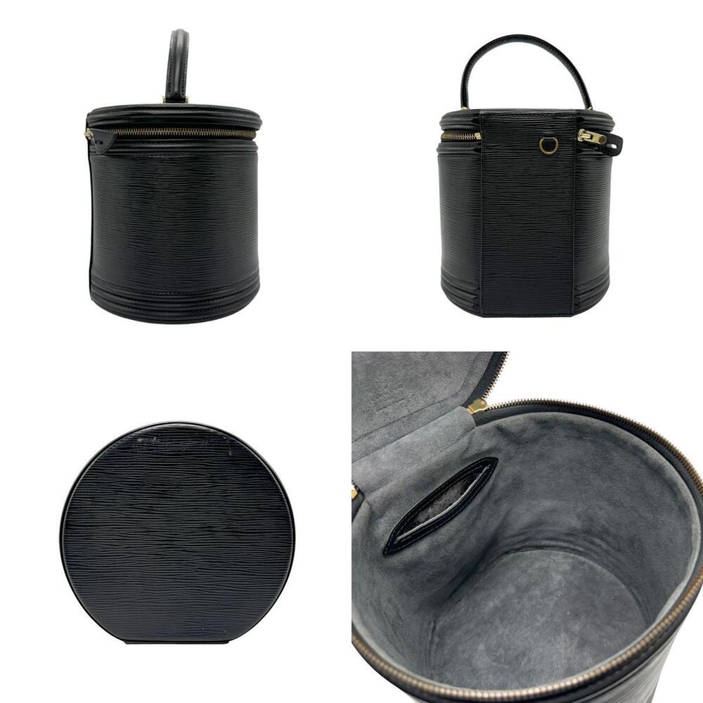 Louis Vuitton Noir Epi Cannes Black Leather Handbag